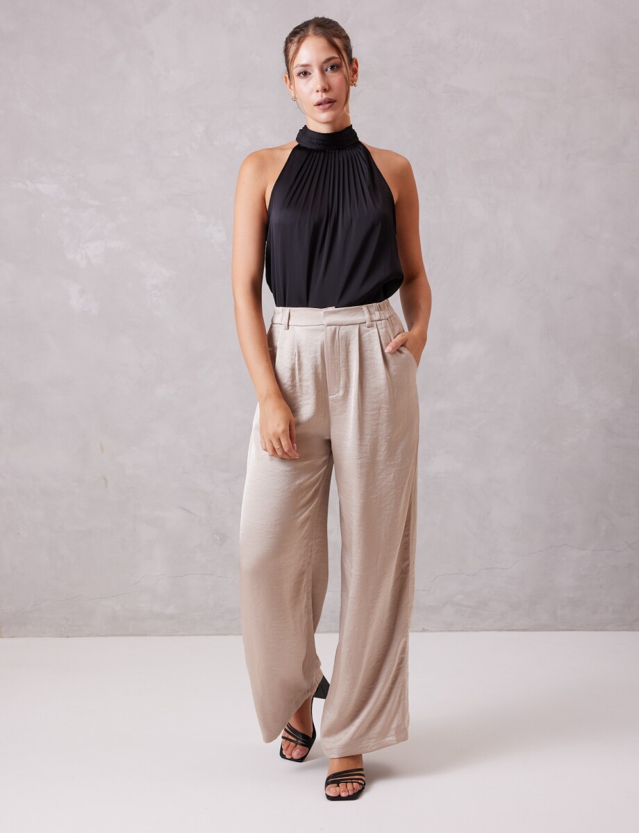 Pantalon Satinado - Beige 