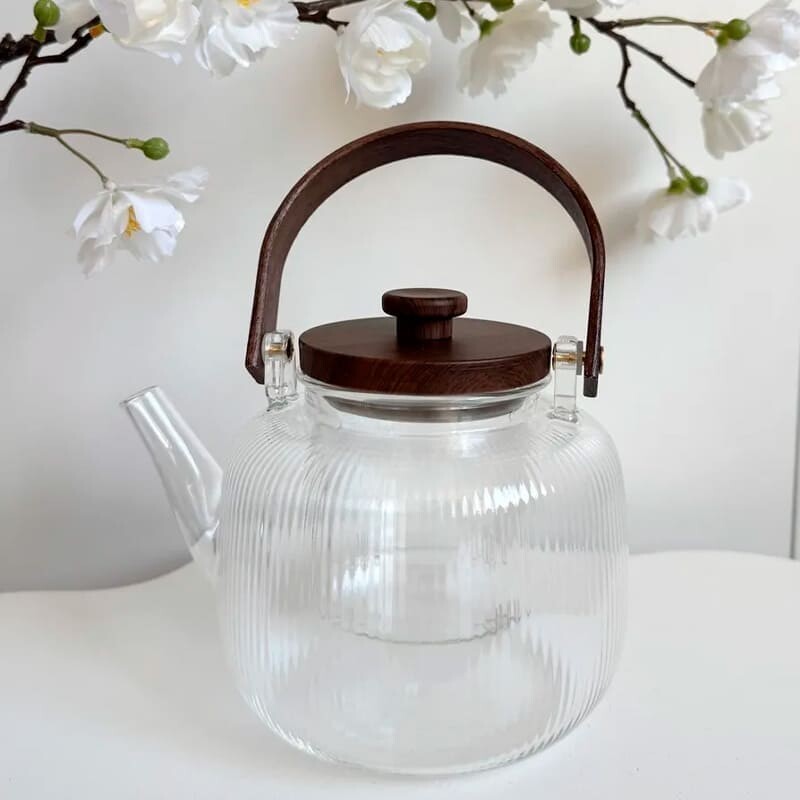 Tetera de vidrio texturada 800ml Tetera de vidrio texturada 800ml