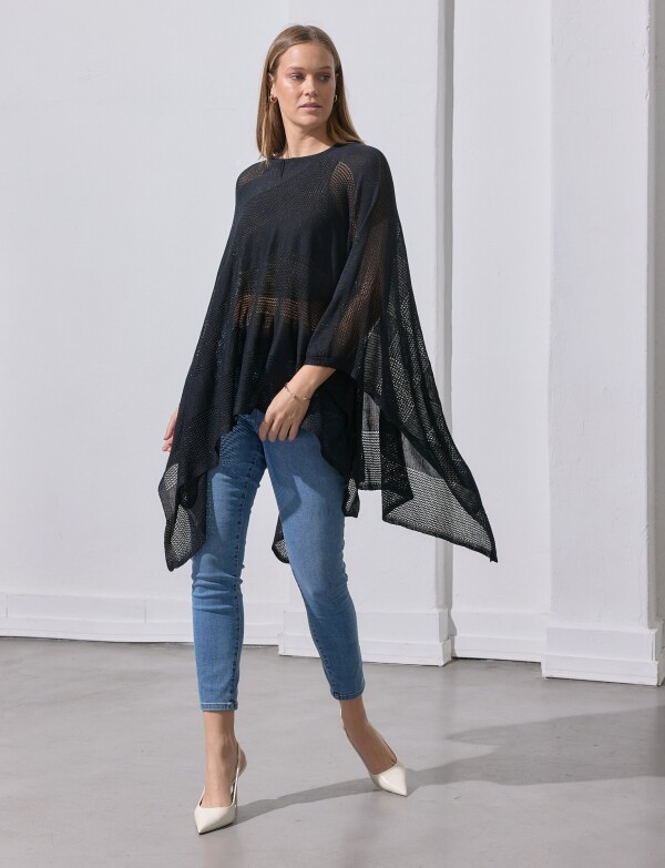 Poncho Lurex NEGRO