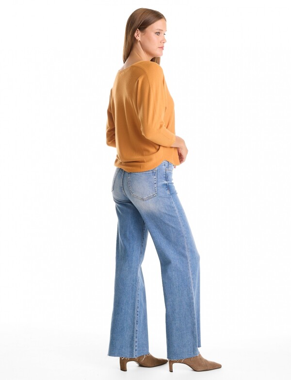 Buzo Dolman Escote V MOSTAZA