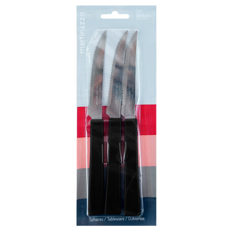 Cuchillo de sierra x3 negro linea Una Martinazzo Cuchillo de sierra x3 negro linea Una Martinazzo