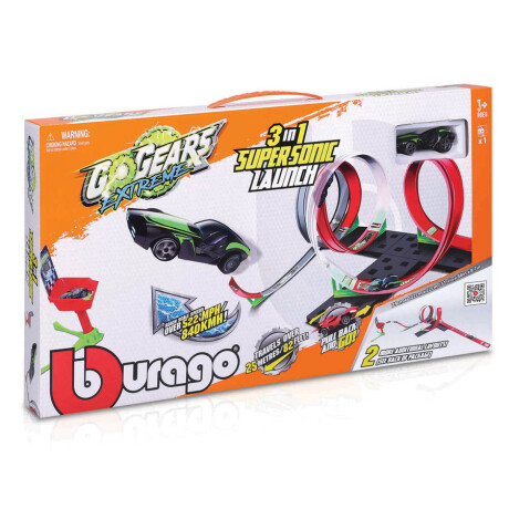 Pista De Auto Bburago Bucle 3 En 1 Con 1 Vehículo Ub 001
