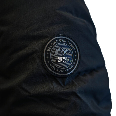 Uzspace Campera Winter C/capucha Bolsillos Abrigo Negro