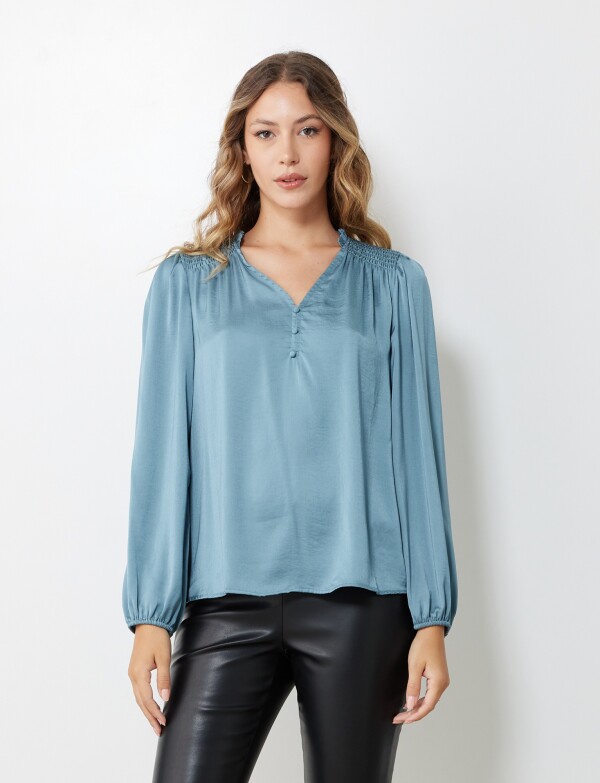 Blusa Satinada VERDE