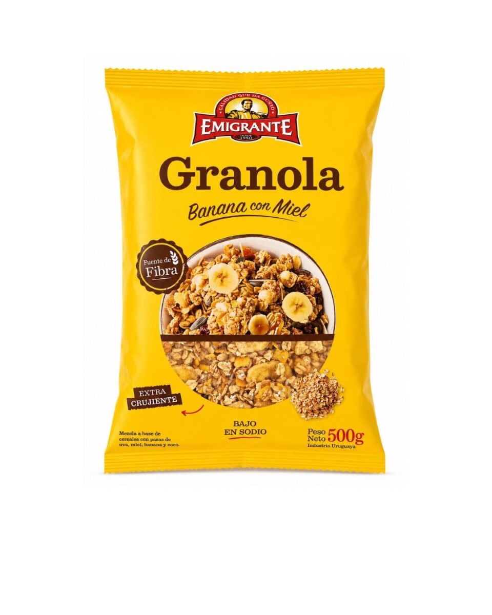 GRANOLA BANANA CON MIEL 500G 