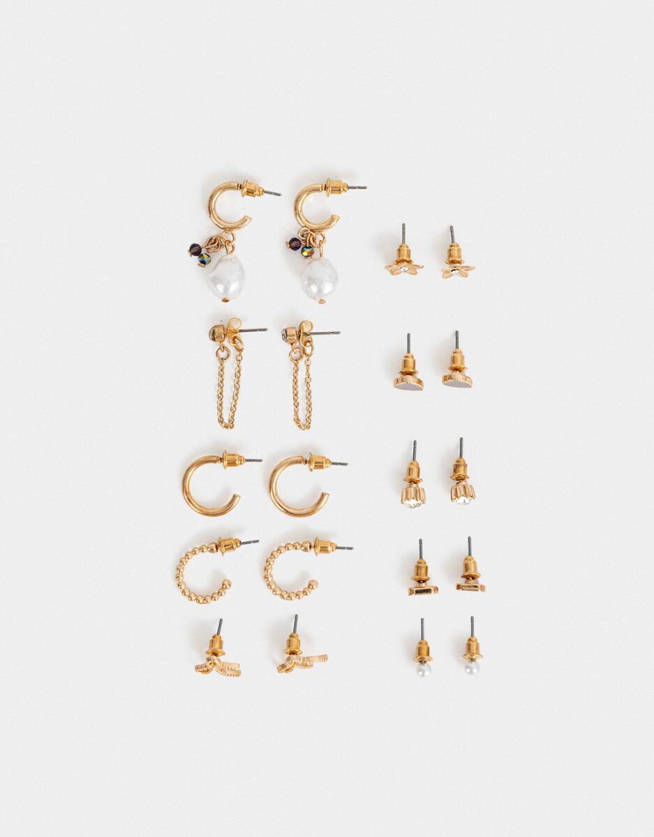 Aros Set 10 Argollas Y Pasantes 