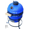 Kamado 13" Azul con soporte elevador de obsequio Kamado 13" Azul con soporte elevador de obsequio