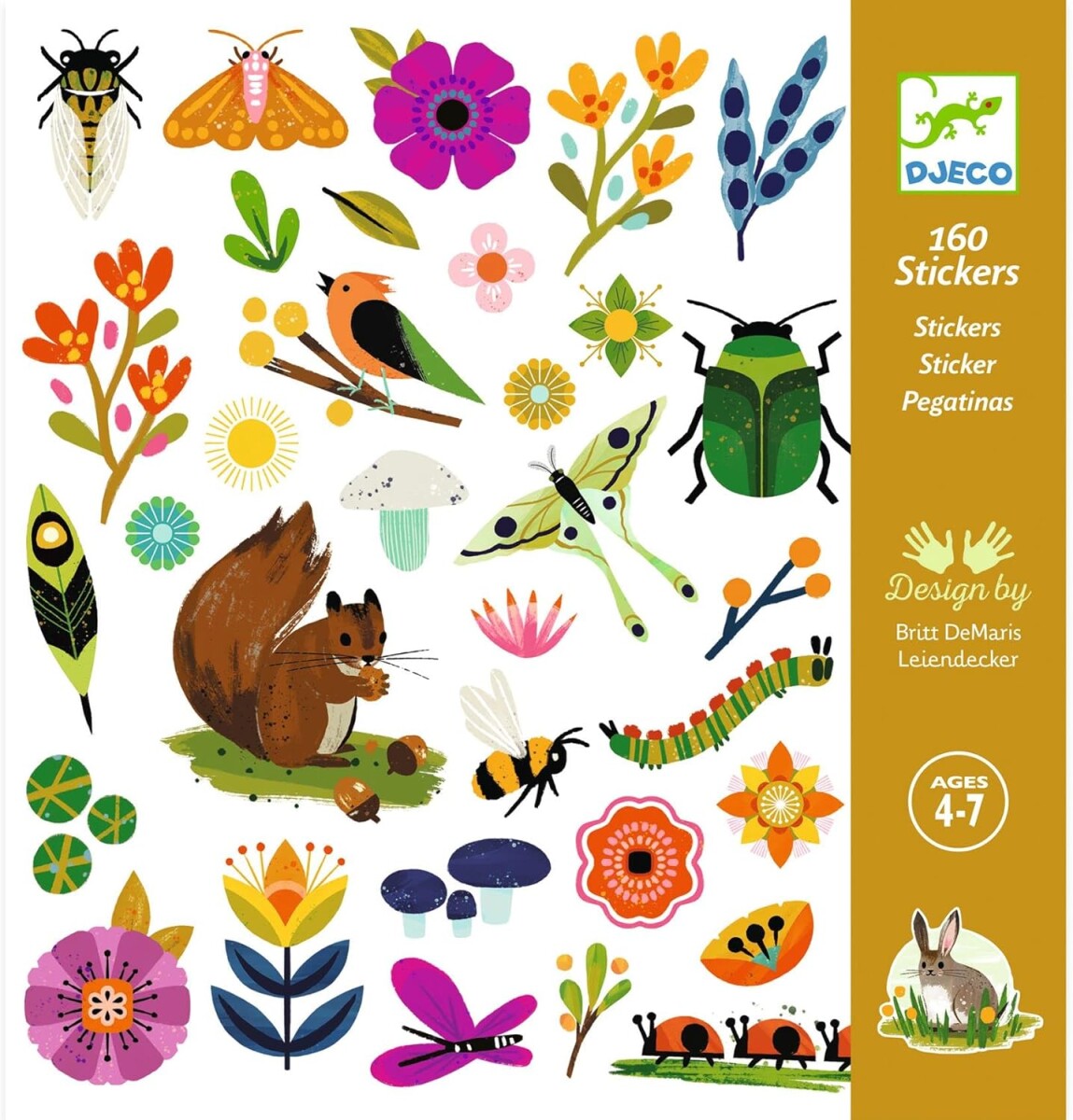 STICKERSX160 - Stickers X160 Unidades Design By Britt Demaris 4-7 Años Djeco 