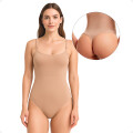 Body Modelador Con Broche En Entrepierna Beige