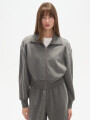 Campera Bedar Gris Melange Oscuro