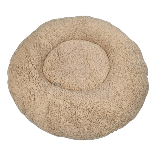 Cama Colchon Perro Gato Grande Redondo Puff Comodo 70 Cm Color Variante Beige