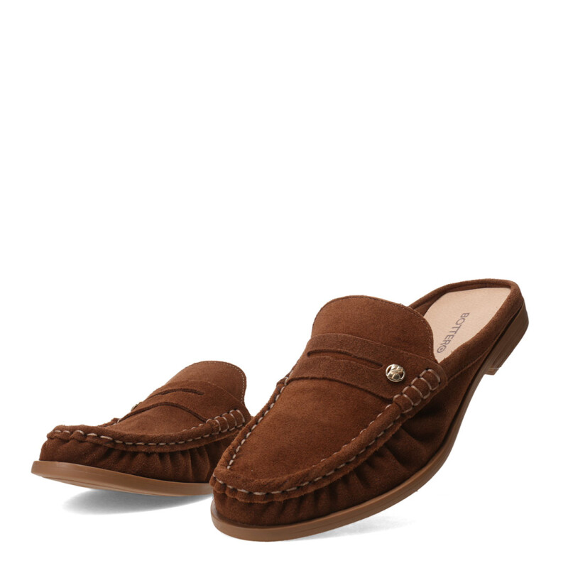 Zuecos de Mujer Bottero Mocasin Marrón Café