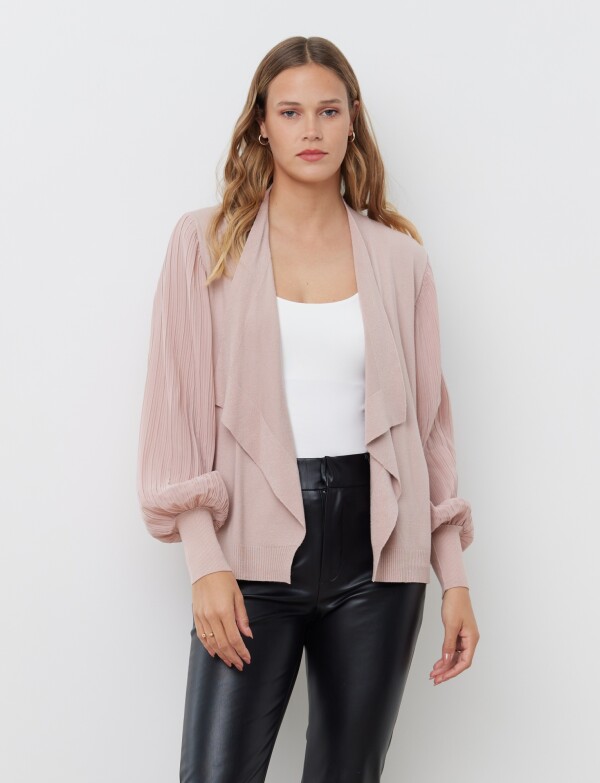 Cardigan Manga Plisada ROSA