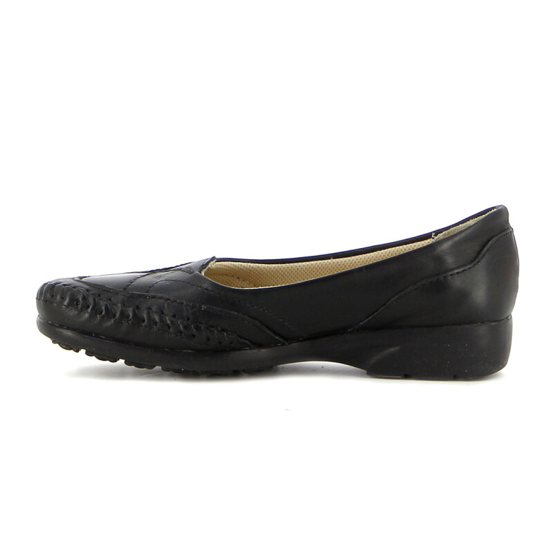 Mocasin Country de Mujer C/Cost, En Capellada Negro