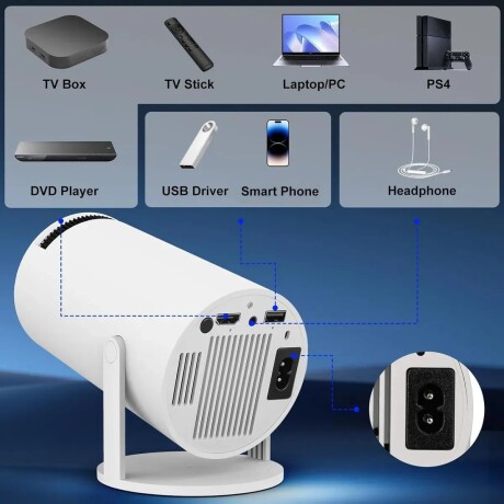 Proyector Ultra HD 2.4G 600P con joysticks V01