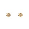 Caravanas Flor de oro - Oro bajo -Zirconia - CA8058 conpiedra