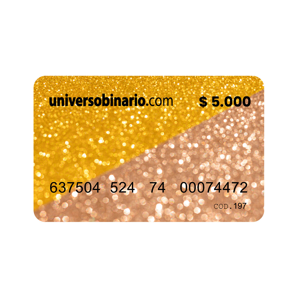 Gift Card Virtual Valor $ 5000- Solo para Uso Web Online - 001 