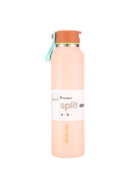 BOTELLA TERMICA SPLIT POCKET 480ML. Durazno