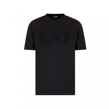 EA7 EMPORIO ARMANI LOGO SERIES SHORT-SLEEVED ORGANIC COTTON Black