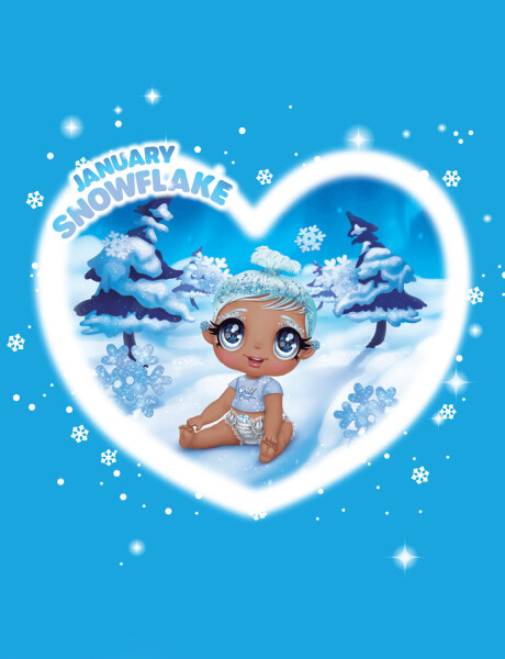 Bebote Glitter Babyz cambia de color con accesorios January Snowflake
