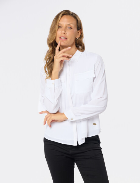 BLUSA MANGA LARGA Blanco