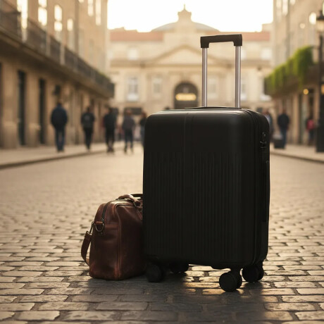 Valija Carry On Rígida Cierre Expandible Candado Ruedas 360° Negro