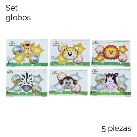 Set Globos X 5 Unidades Animalitos Set Globos X 5 Unidades Animalitos