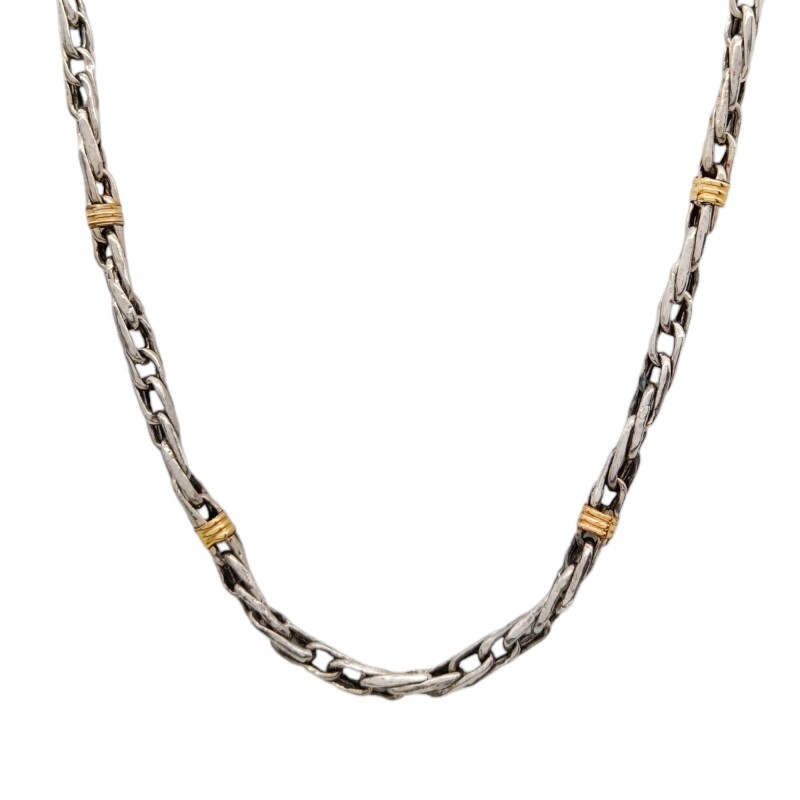 Cadena Singapur rolo-Plata y Oro-Sin piedra-CD5025 sinpiedra