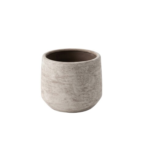 MACETERO CERAMICA BEIGE OSC 14.5X12.5CM Unica