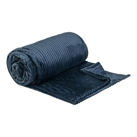 Set Invierno Manta Frazada Polar 1 Pza + Calienta Cama CuorI Azul