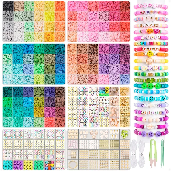 Juego de 25000 Cuentas de Arcilla Polimérica Para Hacer Pulseras Juego de 25000 Cuentas de Arcilla Polimérica Para Hacer Pulseras