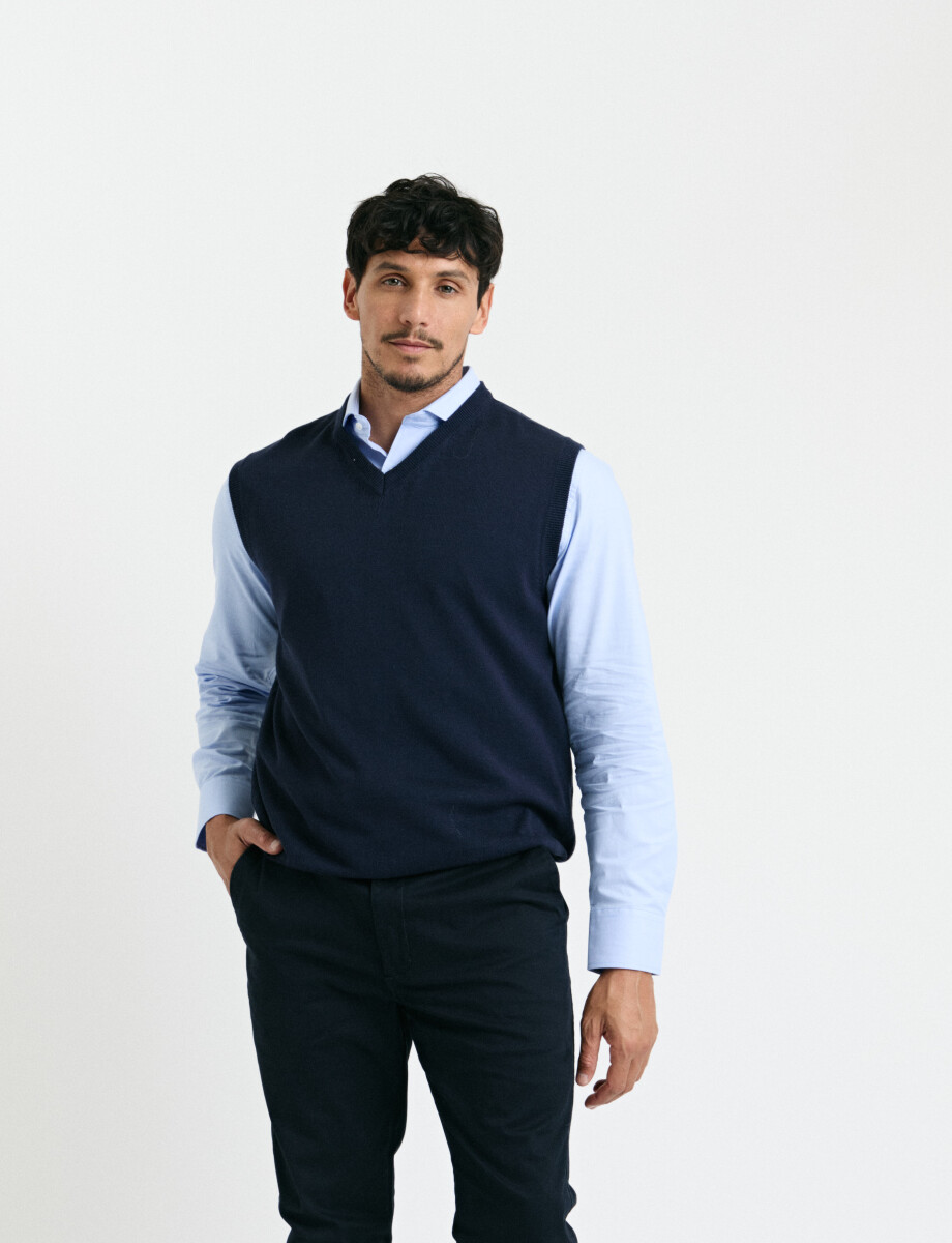 470885 CHALECO HARRINGTON LABEL Azul Oscuro