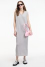 VESTIDO TEJIDO MAXI Gris