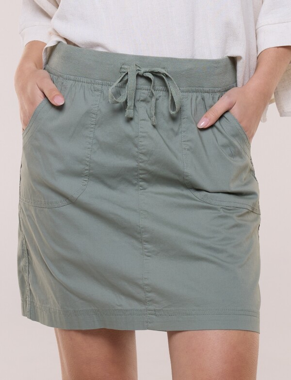 Falda Skort Poplin OLIVA