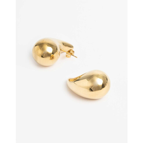 Aros Colgantes Cortos Metal Dorado