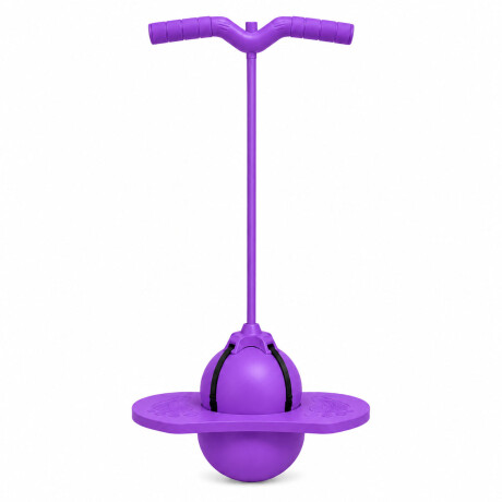 Pelota Pogo Saltarín Infantil Con Asas Base Inflador Lila