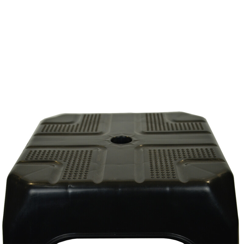 Set x3 Banqueta apilable de plástico resistente NEGRO