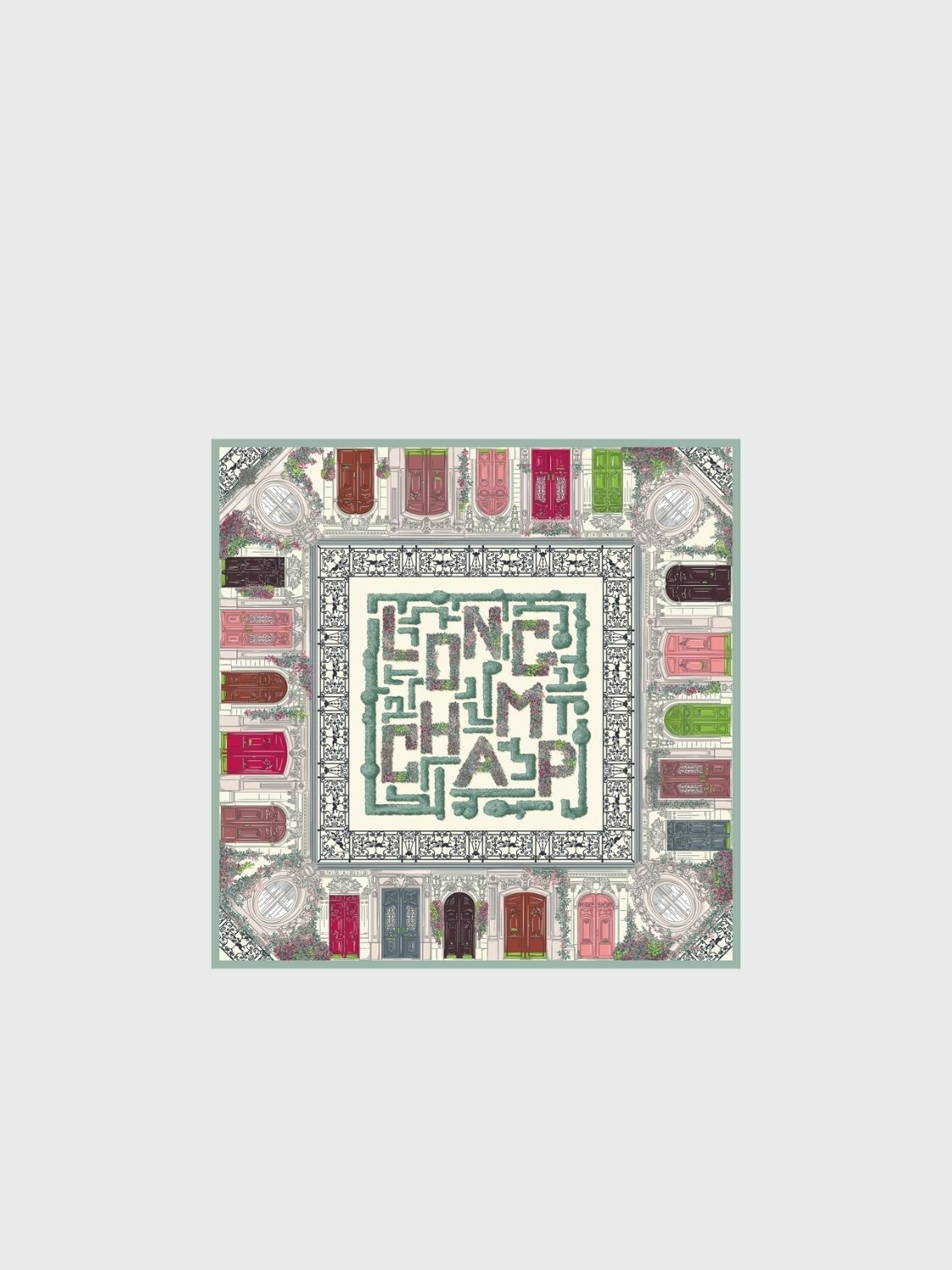 Longchamp -PAÑUELO DE SEDA JARDIN PARISIEN 282
