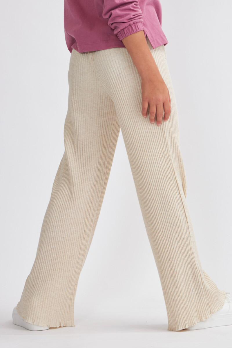 Legging rib oxford Beige Melange
