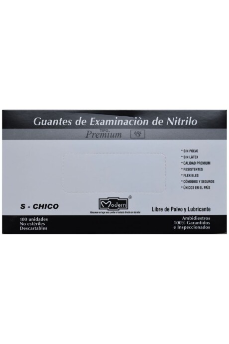 Guantes de nitrilo Modern caja x 100 unidades Negro