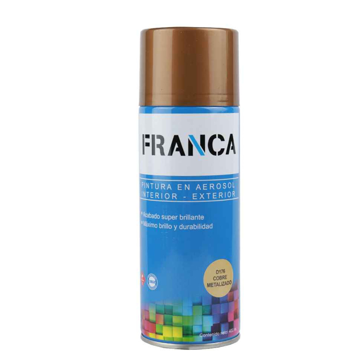 ESMALTE AEROSOL 400ML COBRE METALIZADO REF.D176 FRANCA ++ - N/a 