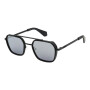 Lentes de sol De Acero Inoxidable Ejecutivo Flap Espejado/Negro