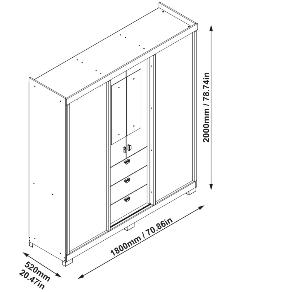 ROPERO FIT 2 PUERTAS BATIENTES 2 PUERTAS CORREDIZAS GUARDARROPA ARMARIO CLOSET PLACARD CON ESPEJO ROPERO FIT 2 PUERTAS BATIENTES 2 PUERTAS CORREDIZAS GUARDARROPA ARMARIO CLOSET PLACARD CON ESPEJO