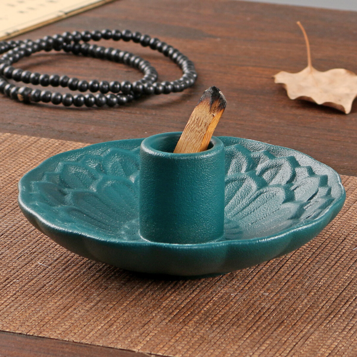 Quemador De Palo Santo Con Diseño - Verde 