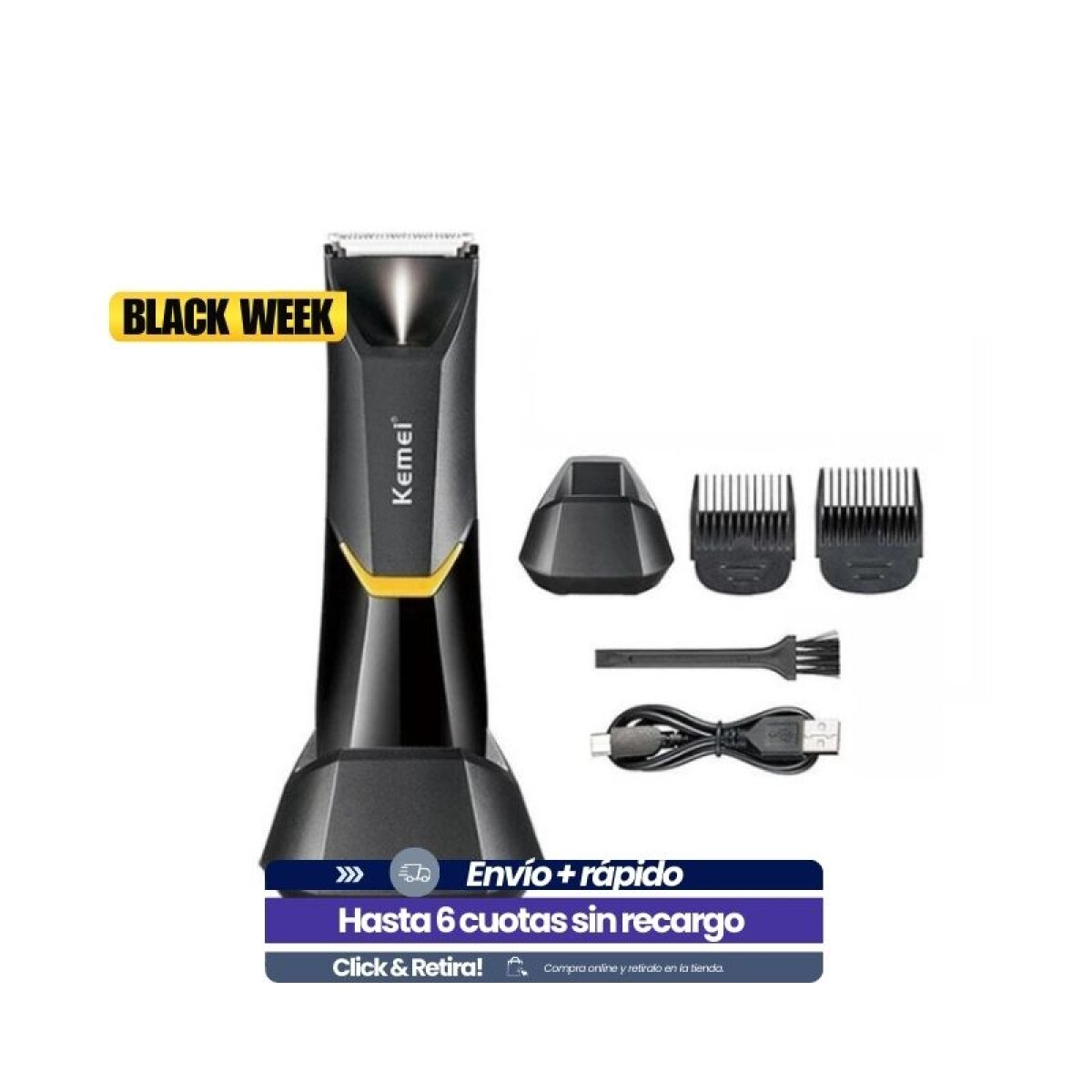 RECORTADORA CORPORAL PROFESIONAL IPX7 – KEMEI KM-3208 