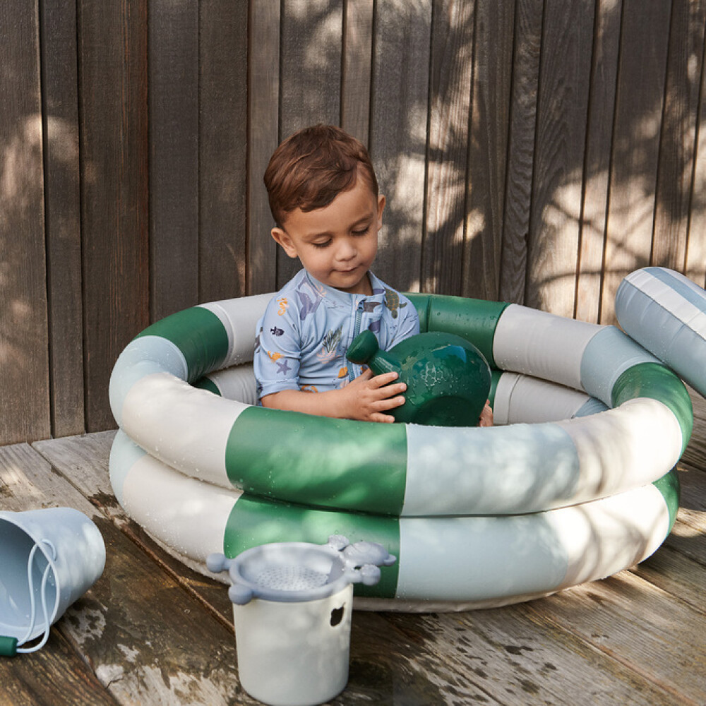PISCINA REDONDA 2 AROS striped green
