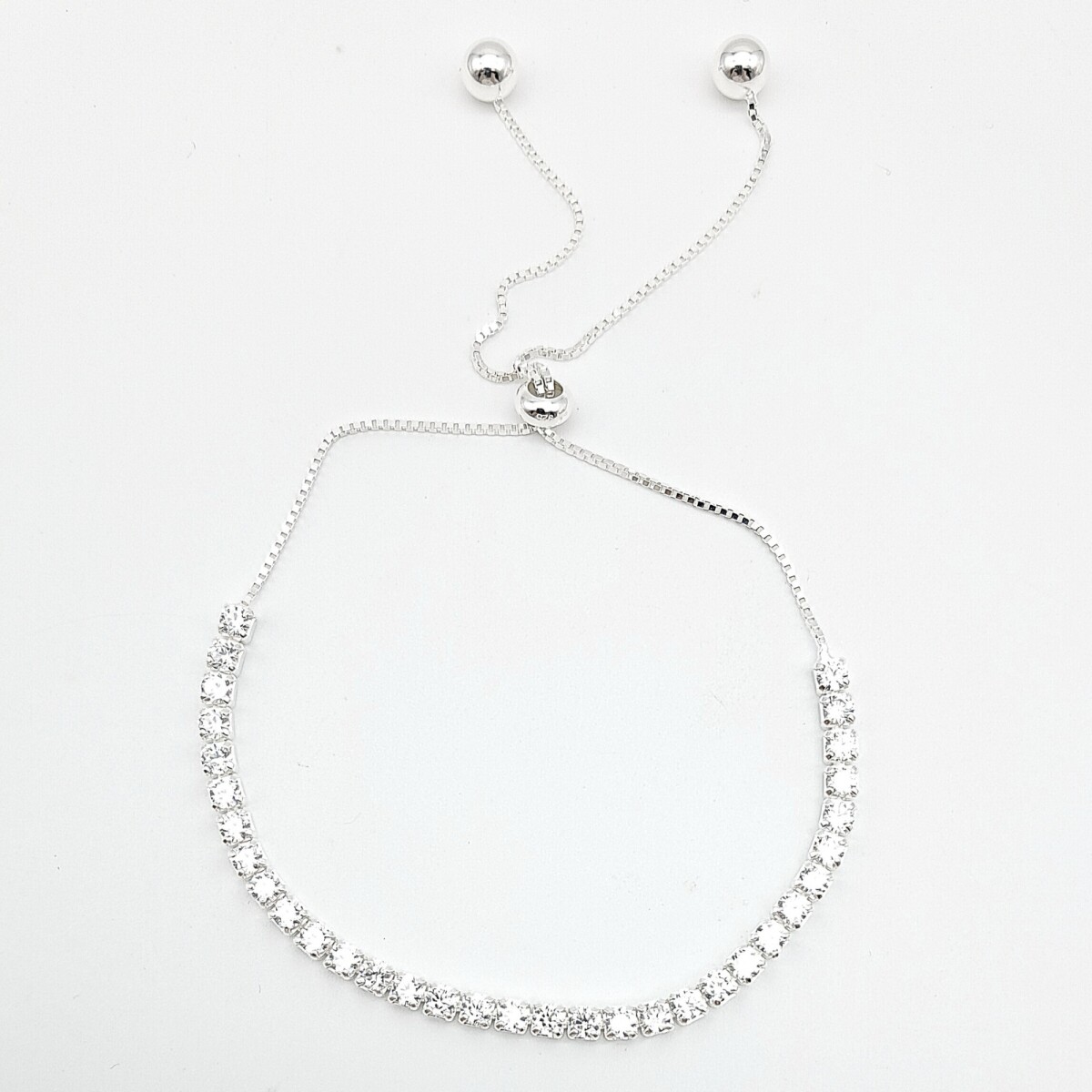 Pulsera de plata 925 con circonias, TENNIS. 
