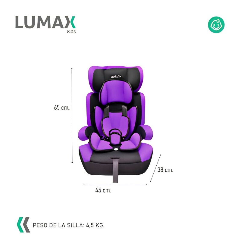 Silla para Auto Booster 3 en 1 Next Generation Lumax Kids Violeta