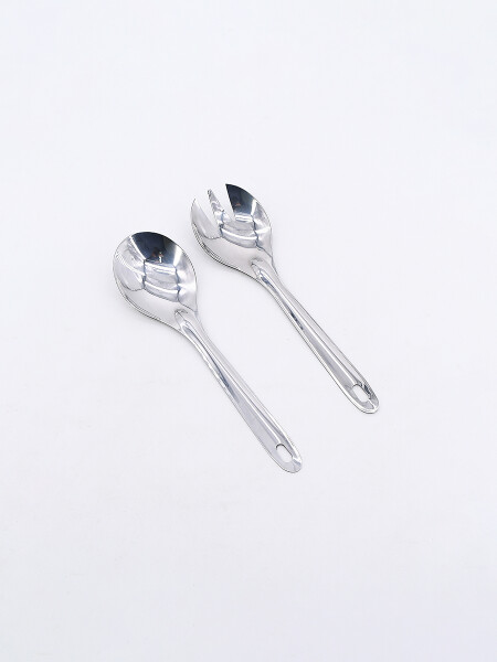 CUCHARAS PARA ENSALADA PLATEADO