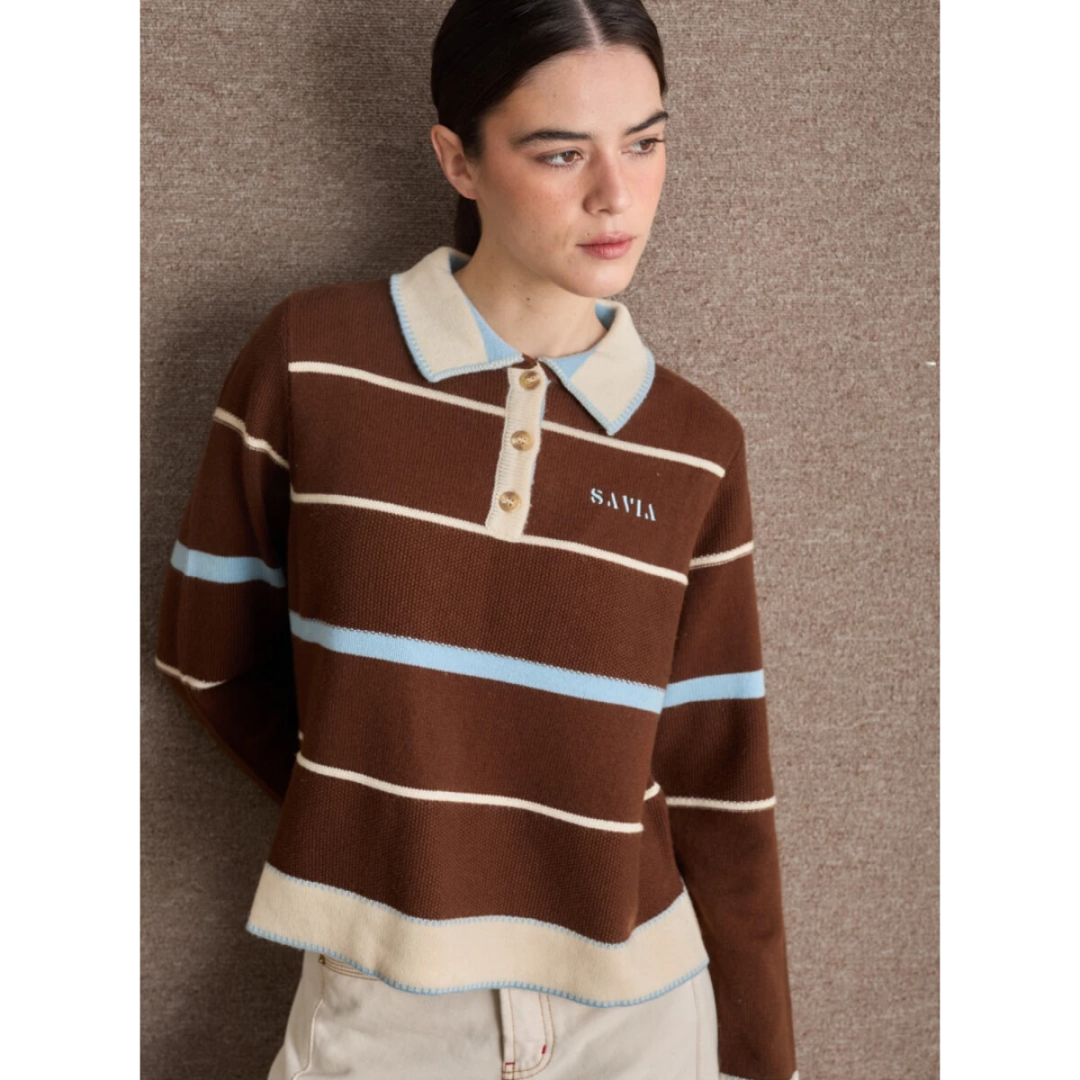 Buzo Polo Gym - Chocolate 